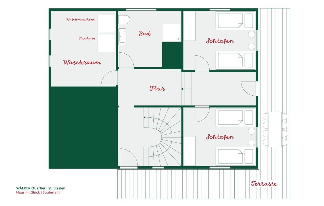 Waelder: Quartier Haus Im Glueck Villa Санкт Блазиен Екстериор снимка
